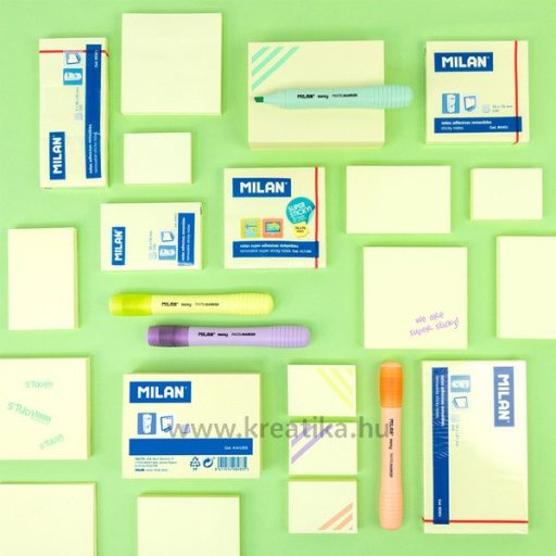 Öntapadó jegyzettömb 100x75 mm 250 lapos Milan sárga