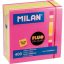 Öntapadó jegyzettömb 76x76 mm 400 lap Milan fluo színek