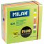 Öntapadó jegyzettömb 76x76 mm 400 lap Milan "Fluo" fluo színek