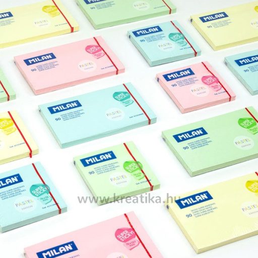 Öntapadó jegyzettömb 76x76 mm 90 lap Milan pasztell rózsaszín