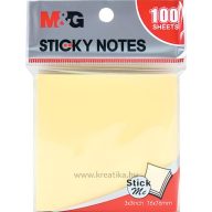 Öntapadó jegyzettömb 76x76 mm 100 lap M&G sárga