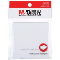 Öntapadó jegyzettömb 76x76 mm 80 lap M&G fehér