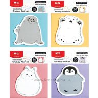  Öntapadó jegyzettömb 71x66 mm 30 lap M&G "Chubby Animals" vegyes minta
