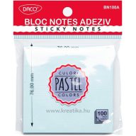 Öntapadó jegyzettömb 76x76 mm 100 lap Daco pasztell kék