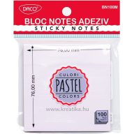 Öntapadó jegyzettömb 76x76 mm 100 lap Daco pasztell lila