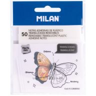 Jelölőcímke 76x76 mm 50 lap Milan áttetsző fehér