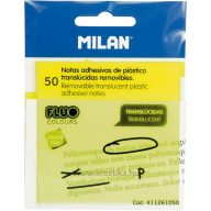 Jelölőcímke 76x76 mm 50 lap Milan áttetsző sárga