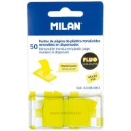   Jelölőcímke 45x25 mm 50 lap Milan "Fluo" áttetsző sárga