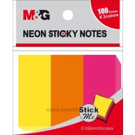 Jelölőcímke 51x25 mm 3x100 lap M&G neon színek