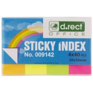 Jelölőcímke 20x50 mm 4x40 lap d.rect neon színek