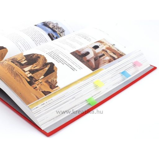 Jelölőcímke 43x12 mm 4x35 lap, PP, adagolóval d.rect neon színek