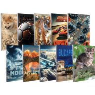 Spirálfüzet A/5 70 lapos, sima T-Creativ vegyes minta