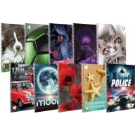   Spirálfüzet A/5 70 lapos, négyzetrácsos T-Creativ vegyes minta