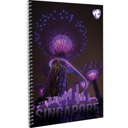 Spirálfüzet A/5 70 lapos, négyzetrácsos T-Creativ vegyes minta