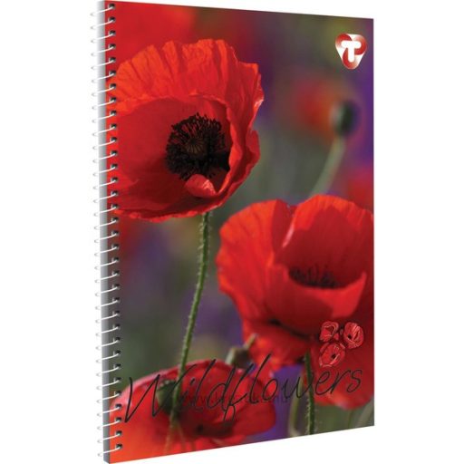 Spirálfüzet A/5 70 lapos, négyzetrácsos T-Creativ vegyes minta