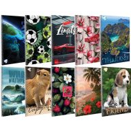 Spirálfüzet A/4 70 lapos, vonalas T-Creativ vegyes minta