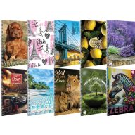   Spirálfüzet A/4 70 lapos, négyzetrácsos T-Creativ vegyes minta