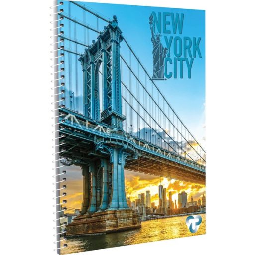 Spirálfüzet A/4 70 lapos, négyzetrácsos T-Creativ vegyes minta