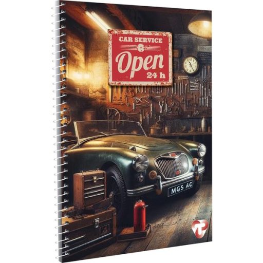 Spirálfüzet A/4 70 lapos, négyzetrácsos T-Creativ vegyes minta