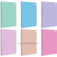   Spirálfüzet A/4 70 lapos, négyzetrácsos T-Creativ "Color