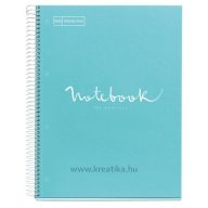   Spirálfüzet A/5 5x24 lapos, négyzetrácsos MQ "Emotions" égkék