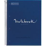   Spirálfüzet A/4 5x24 lapos, négyzetrácsos MQ "Emotions" navy