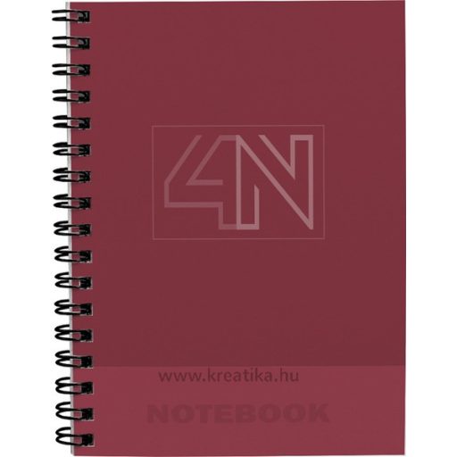 Spirálfüzet A/4 4x25 lapos, vonalas T-Creativ "Notebook 4