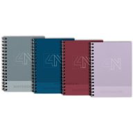   Spirálfüzet A/4 4x25 lapos, négyzetrácsos T-Creativ "Notebook 4