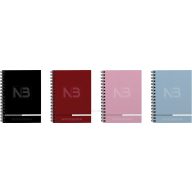   Spirálfüzet A/4 110 lapos, vonalas-négyzetrácsos T-Creativ "Notebook 3" vegyes színek