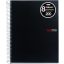Spirálfüzet A/4 8x25 lapos, négyzetrácsos MQ "Notebook" 8 fekete
