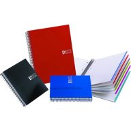   Spirálfüzet A/5 25x6 lapos, vonalas MQ "Notebook" 6 fekete