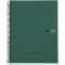 Spirálfüzet A/5 6x25 lapos, négyzetrácsos MQ "Notebook" 6 sötétzöld