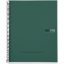 Spirálfüzet A/5 6x25 lapos, négyzetrácsos MQ "Notebook" 6 sötétzöld