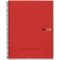 Spirálfüzet A/6 6x25 lapos, négyzetrácsos MQ "Notebook" 6 piros