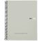 Spirálfüzet A/6 6x25 lapos, négyzetrácsos MQ "Notebook" 6 szürke