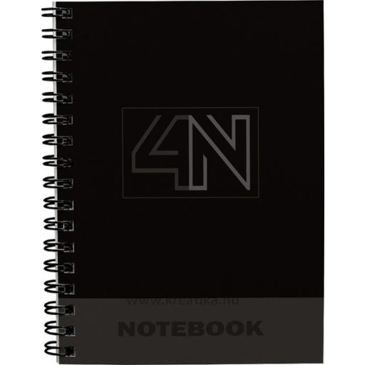 Spirálfüzet A/5 4x25 lapos, négyzetrácsos T-Creativ "Notebook 4