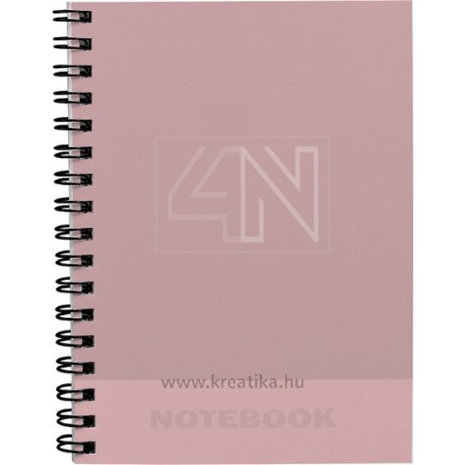 Spirálfüzet A/5 4x25 lapos, négyzetrácsos T-Creativ "Notebook 4