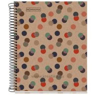   Spirálfüzet A/4 80 lapos, vonalas, újrahasznosított MQ "ECO" Confetti