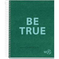   Spirálfüzet A/4 80 lapos, négyzetrácsos, újrahasznosított MQ "ECO" Emerald