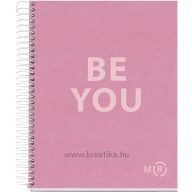   Spirálfüzet A/4 80 lapos, vonalas, újrahasznosított MQ "ECO" Pink