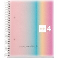   Spirálfüzet A/5 4x30 lapos, vonalas MQ "Aurora" West Bay