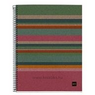   Spirálfüzet A/4 4x30 lapos, négyzetrácsos, újrahasznosított MQ "ECO" Lines