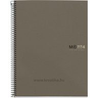   Spirálfüzet A/4 4x30 lapos, négyzetrácsos, újrahasznosított MQ "ECO" Grey