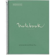   Spirálfüzet A/4 80 lapos, négyzetrácsos, újrahasznosított MQ "ECO" Emotions menta