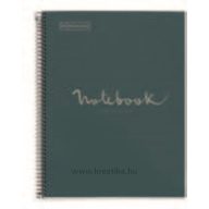   Spirálfüzet A/4 80 lapos, vonalas, újrahasznosított MQ "ECO" Emotions sötétkék