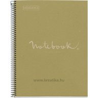   Spirálfüzet A/4 80 lapos, vonalas, újrahasznosított MQ "ECO" Emotions zöld