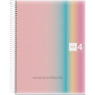   Spirálfüzet A/4 4x30 lapos, négyzetrácsos MQ "Aurora" West Bay