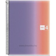   Spirálfüzet A/4 4x30 lapos, vonalas MQ "Aurora" Provence