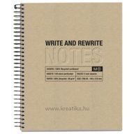   Spirálfüzet A/5 4x30 lapos, vonalas, újrahasznosított MQ "Just Black" kraft