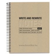   Spirálfüzet A/5 4x30 lapos, négyzetrácsos, újrahasznosított MQ "Just Black" kraft